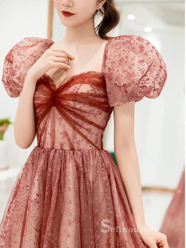 A-line Sweetheart Princess Prom Dress Long Evening Dresses GKF015