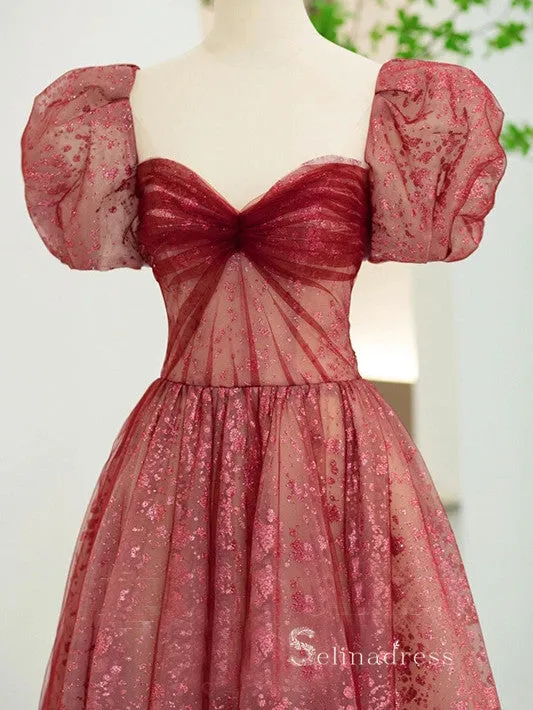 A-line Sweetheart Princess Prom Dress Long Evening Dresses GKF015