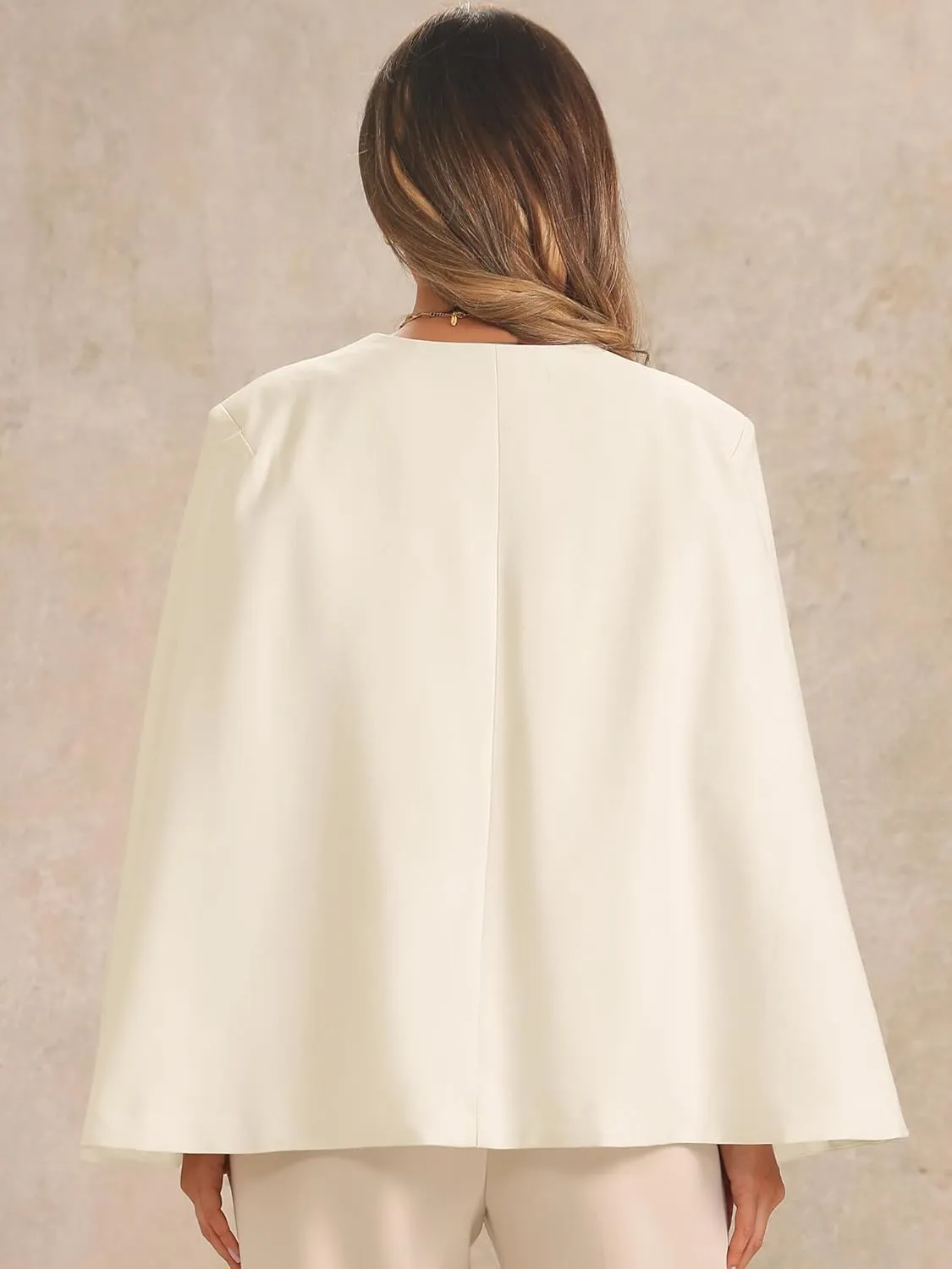 Allegra K Cape Sleeve Blazer for Women's Business Work Open Front Casual Jacket Coat