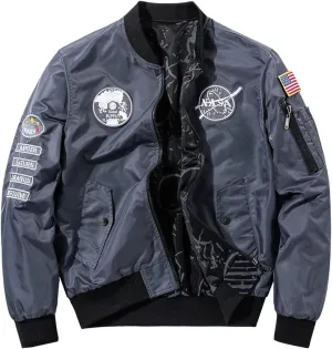 BXCNCKD Men's Flight Jacket - Double Sided Wear Plus Coat - Casual Jacket