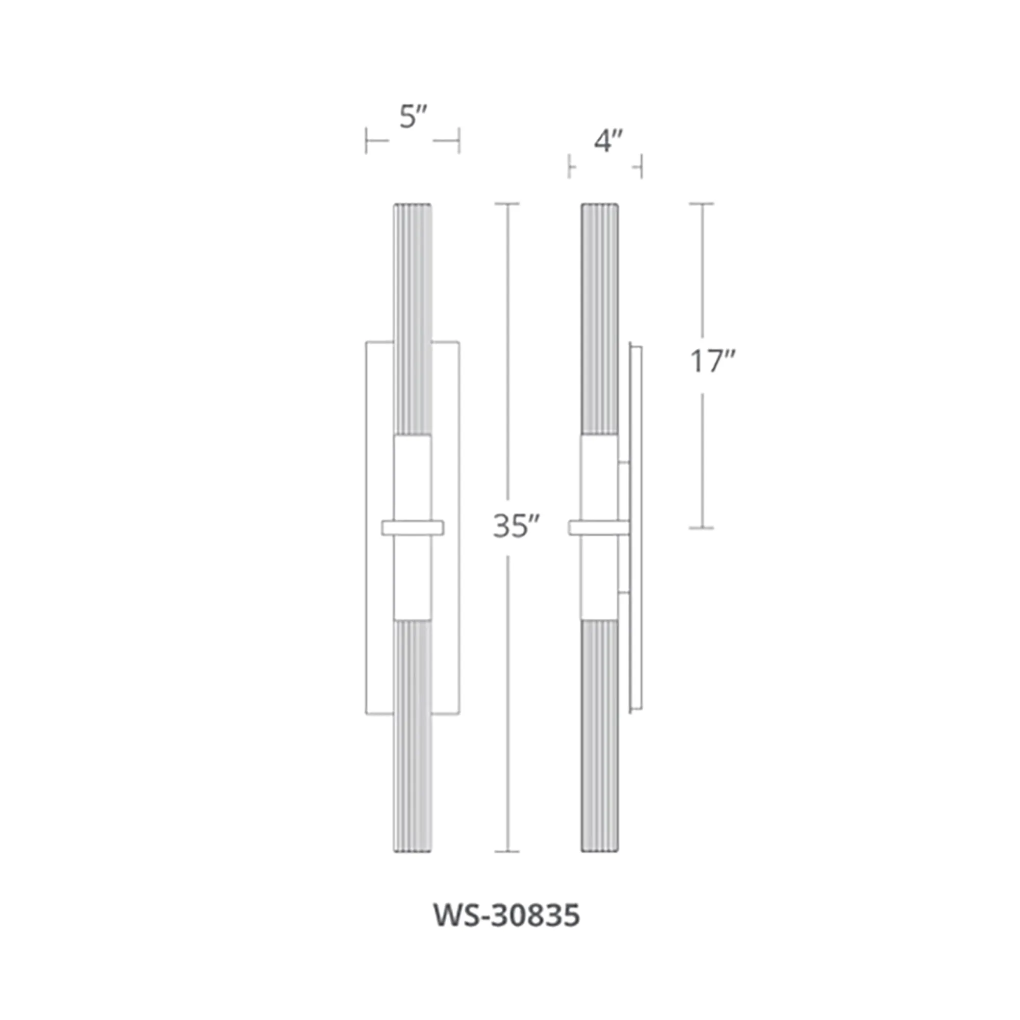 Cinema 35" LED Double Light Wall Sconce