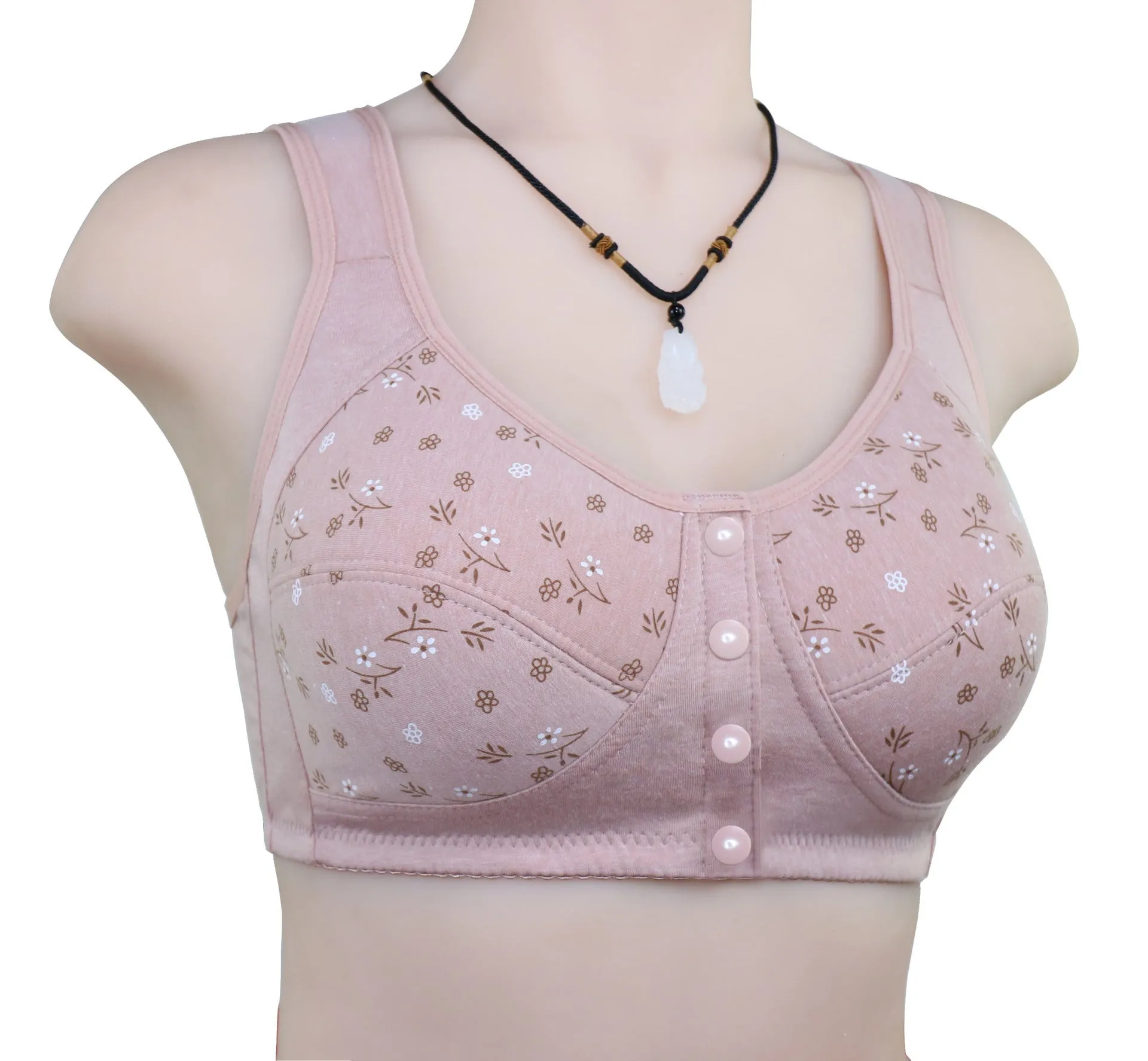 Cotton Printed Wireless Vest Underwear Bra