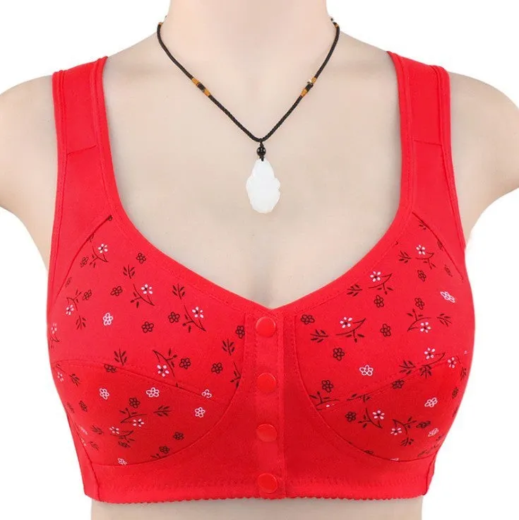 Cotton Printed Wireless Vest Underwear Bra