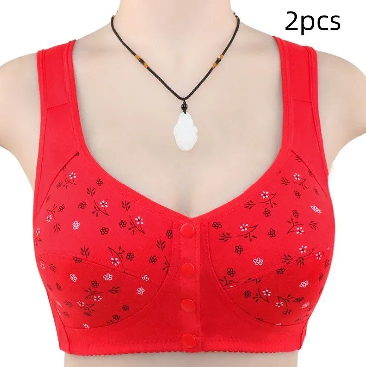 Cotton Printed Wireless Vest Underwear Bra