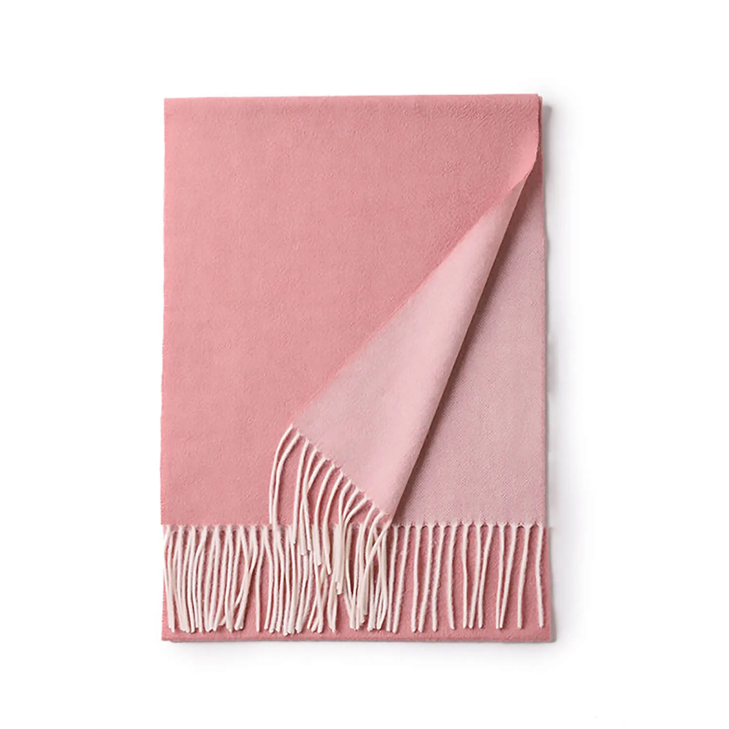 Double Face Scarf With Leopard Embroidery - Light Pink