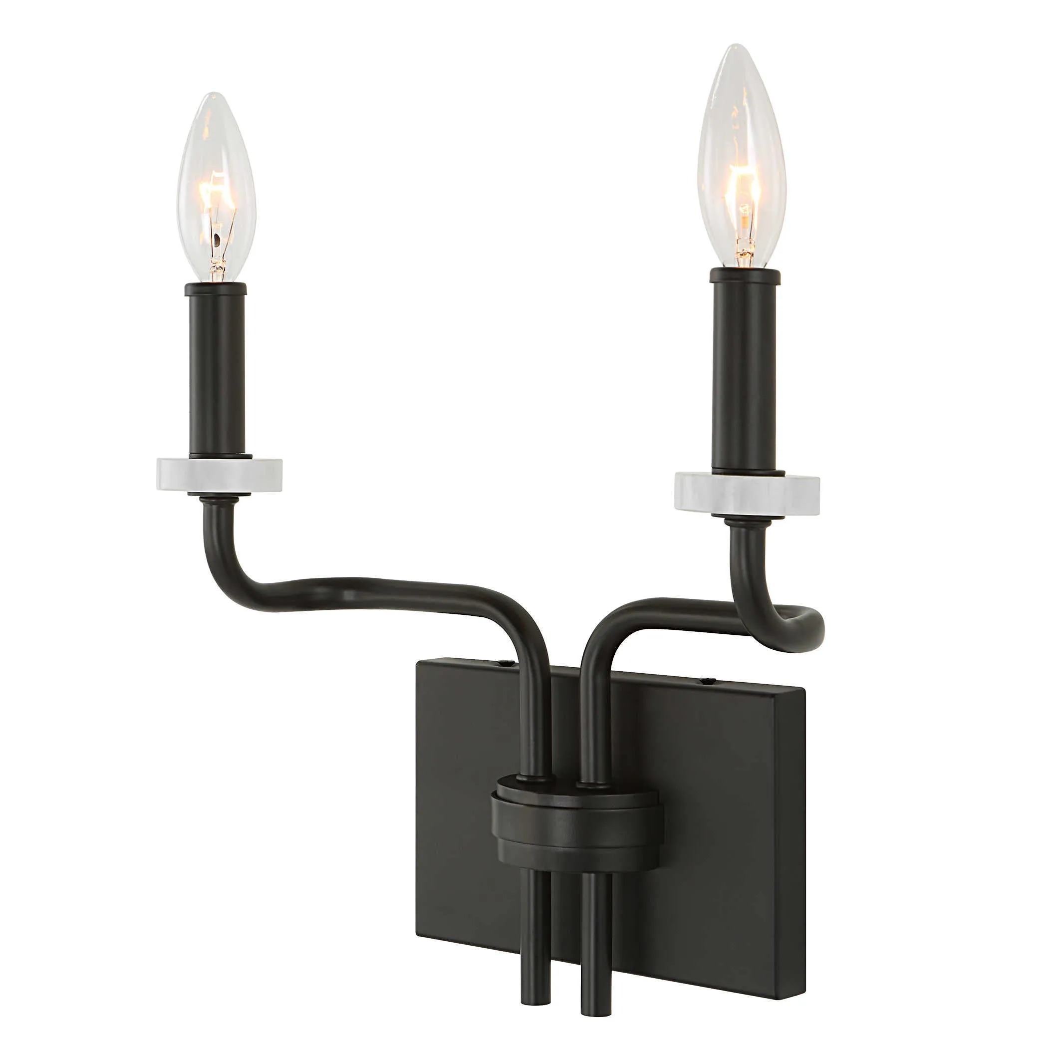 Ebony Elegance 2 Light Sconce