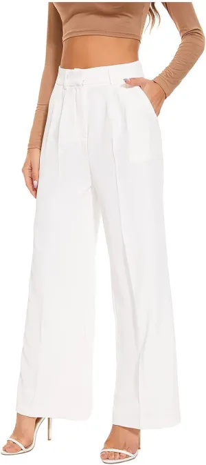 Effortless Tailored Wide Leg Pants for Women, Palazzo Pants for Women Dressy High Waist