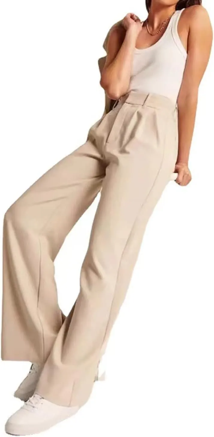 Effortless Tailored Wide Leg Pants for Women, Palazzo Pants for Women Dressy High Waist