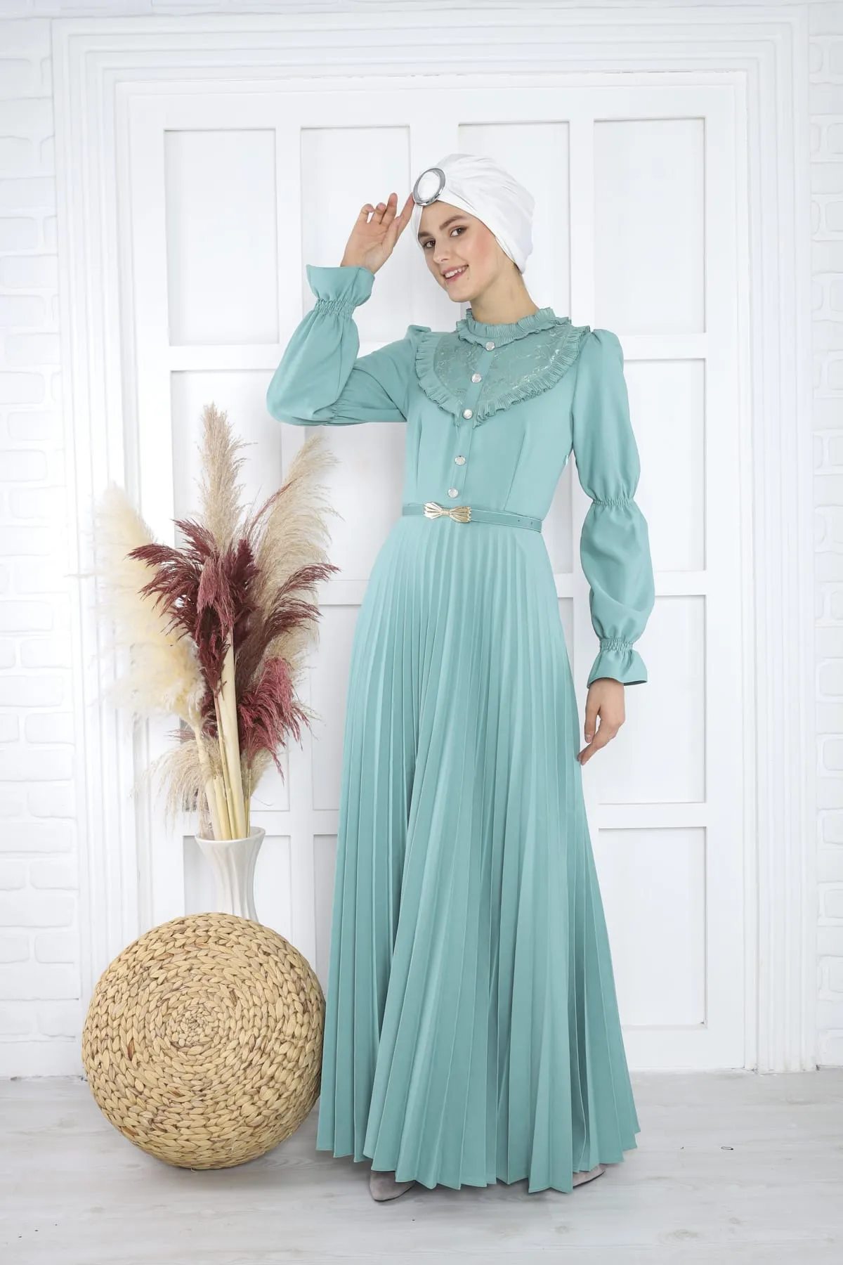 EG Frill Pleated Dress