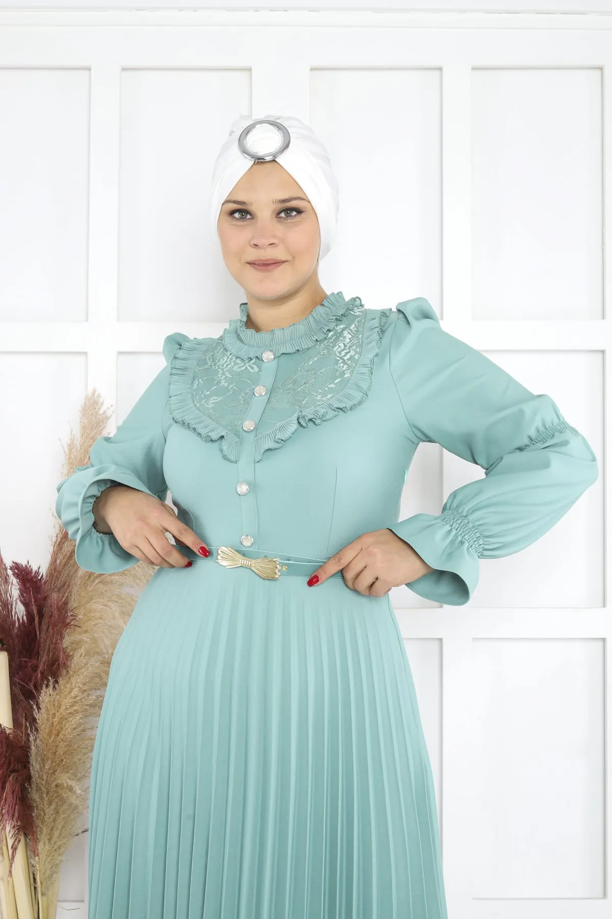 EG Frill Pleated Dress