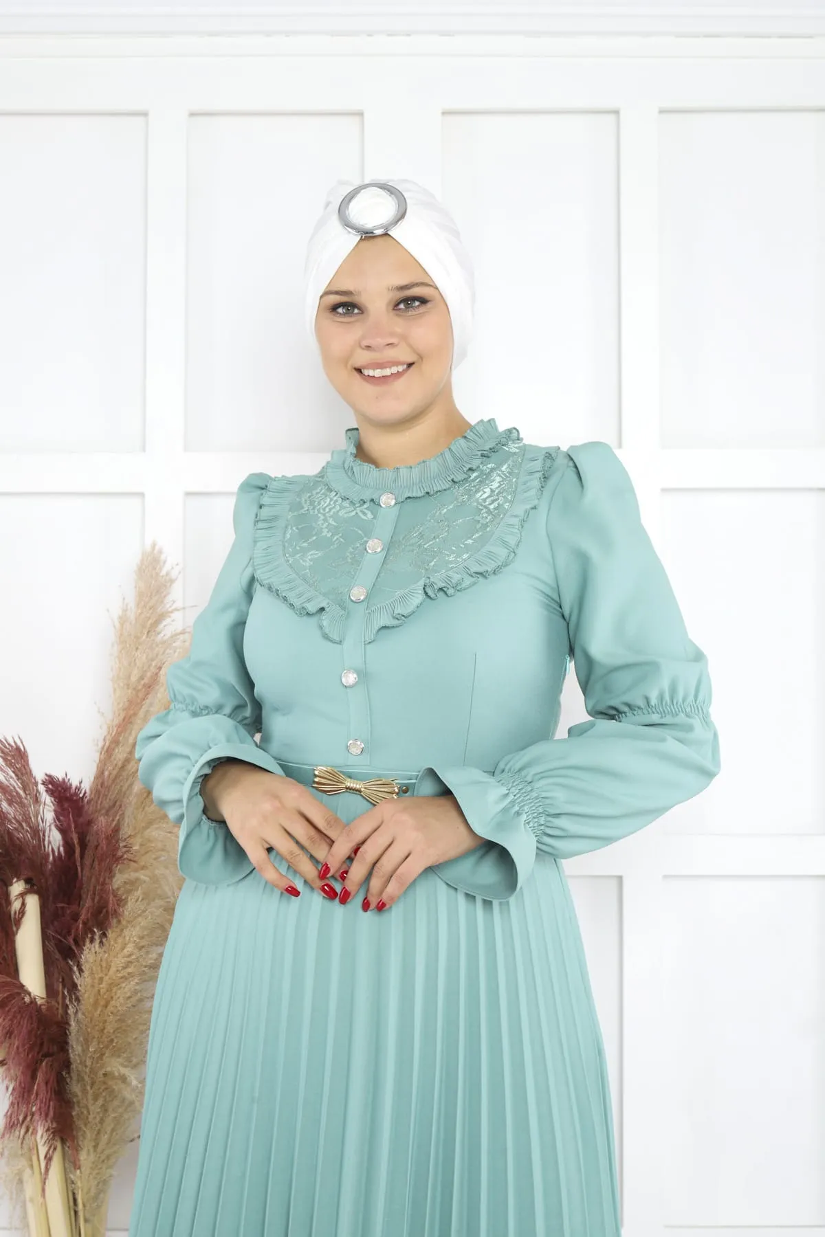 EG Frill Pleated Dress