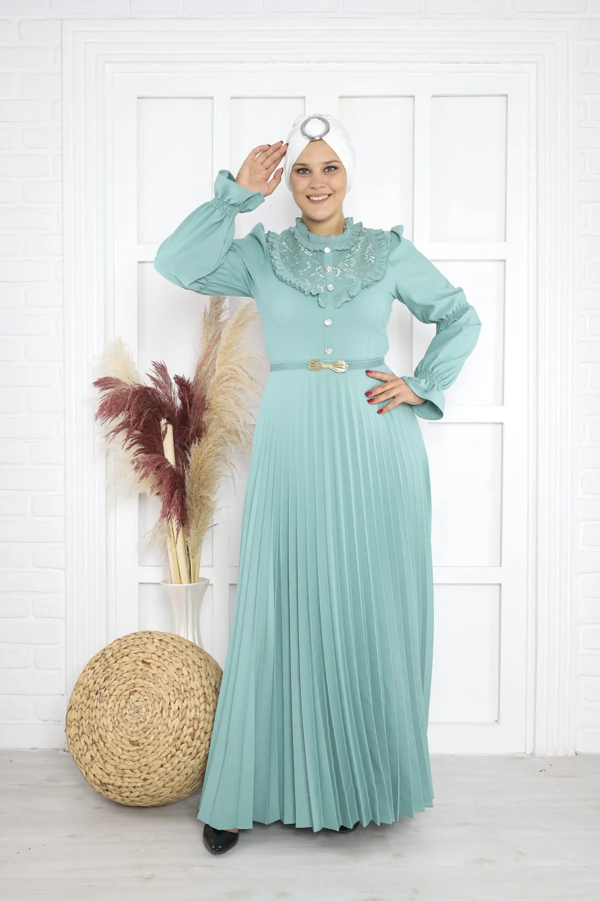 EG Frill Pleated Dress