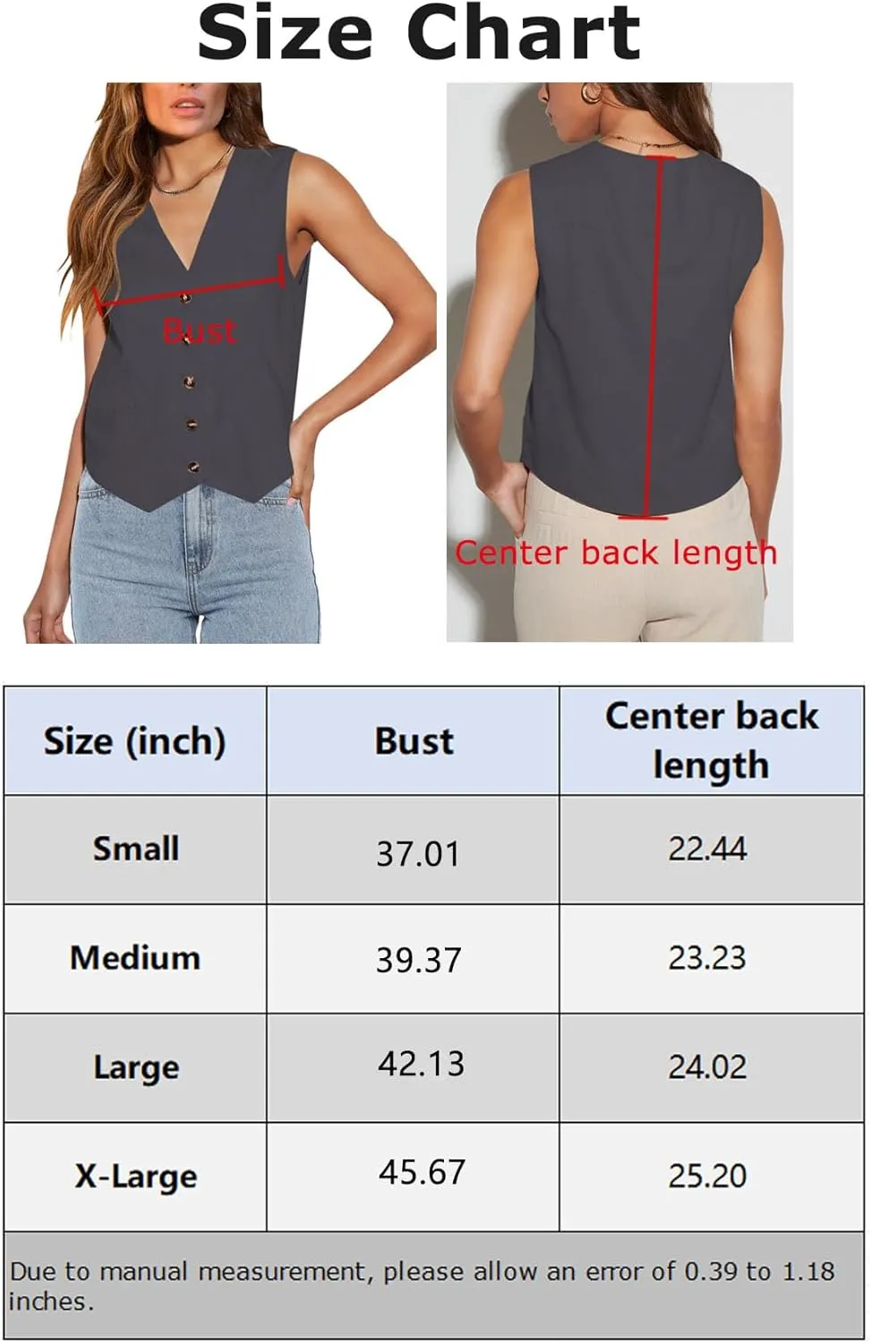 Floral Find Womens Casual Button Down Sleeveless Vest Fully Lined V Neck Business Jacket Waistcoat with Pocket