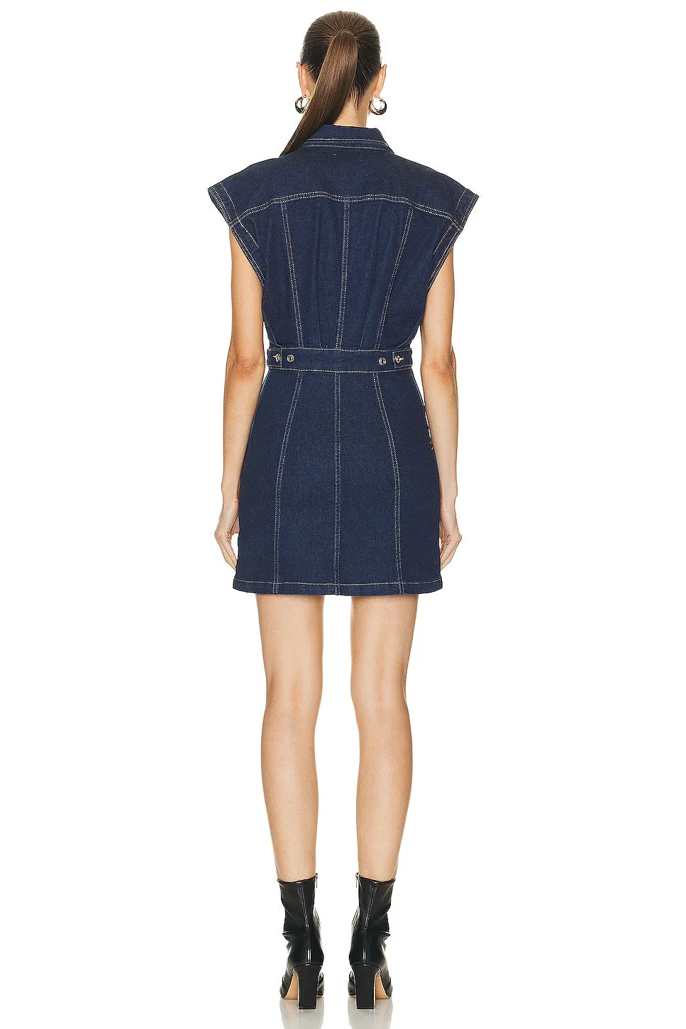 Grlfrnd Celeste Denim Vest Dress, Beverly Glen