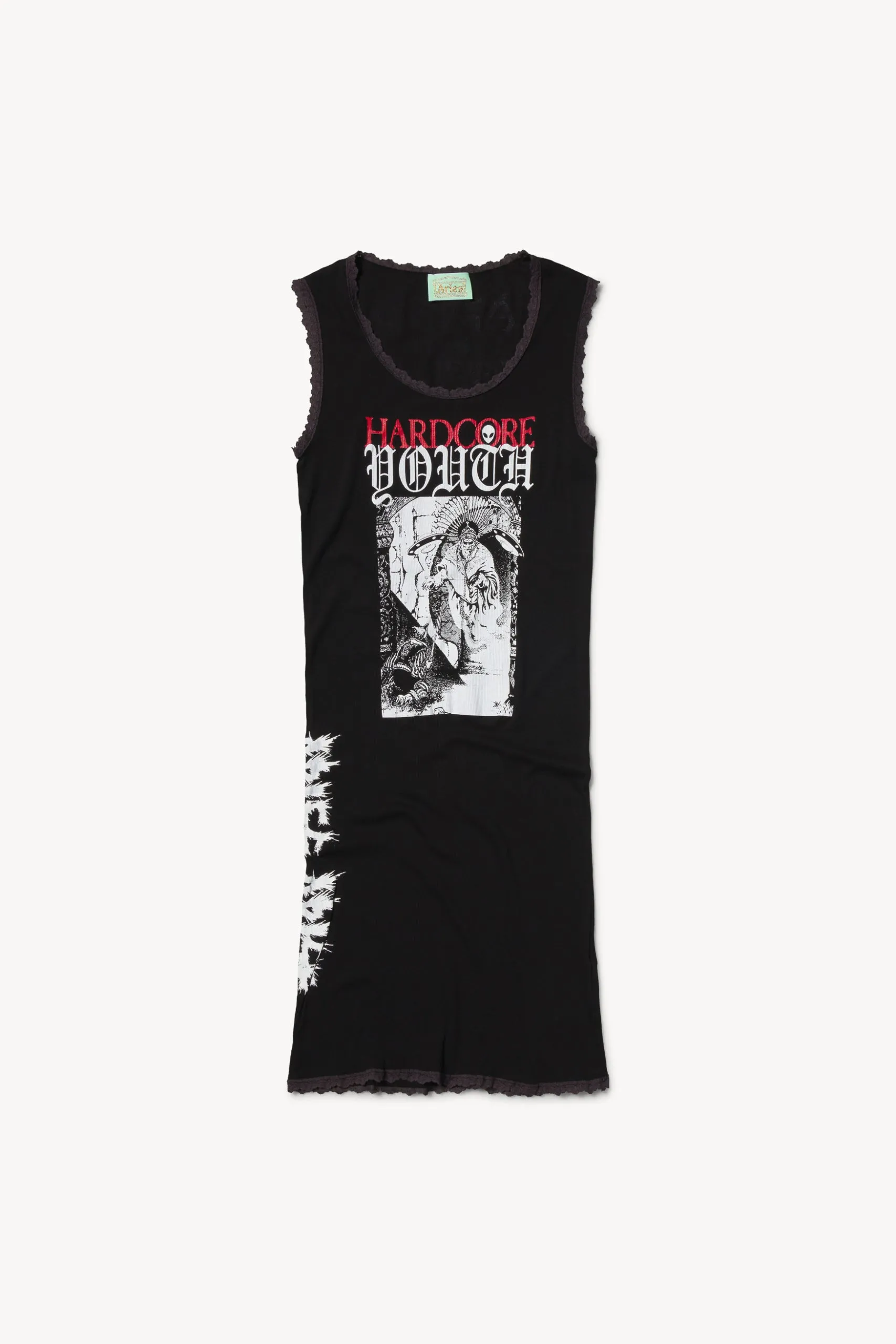 Hardcore Lace Trim Vest Dress