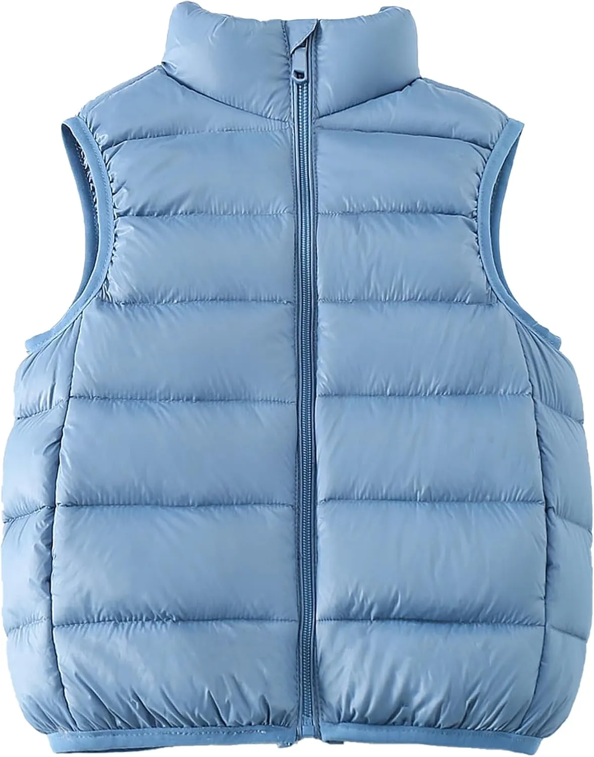 Kids Puffer Down Vest Windproof Lightweight Gilet Waistcoat Padded Jacket Stand Collar Coat