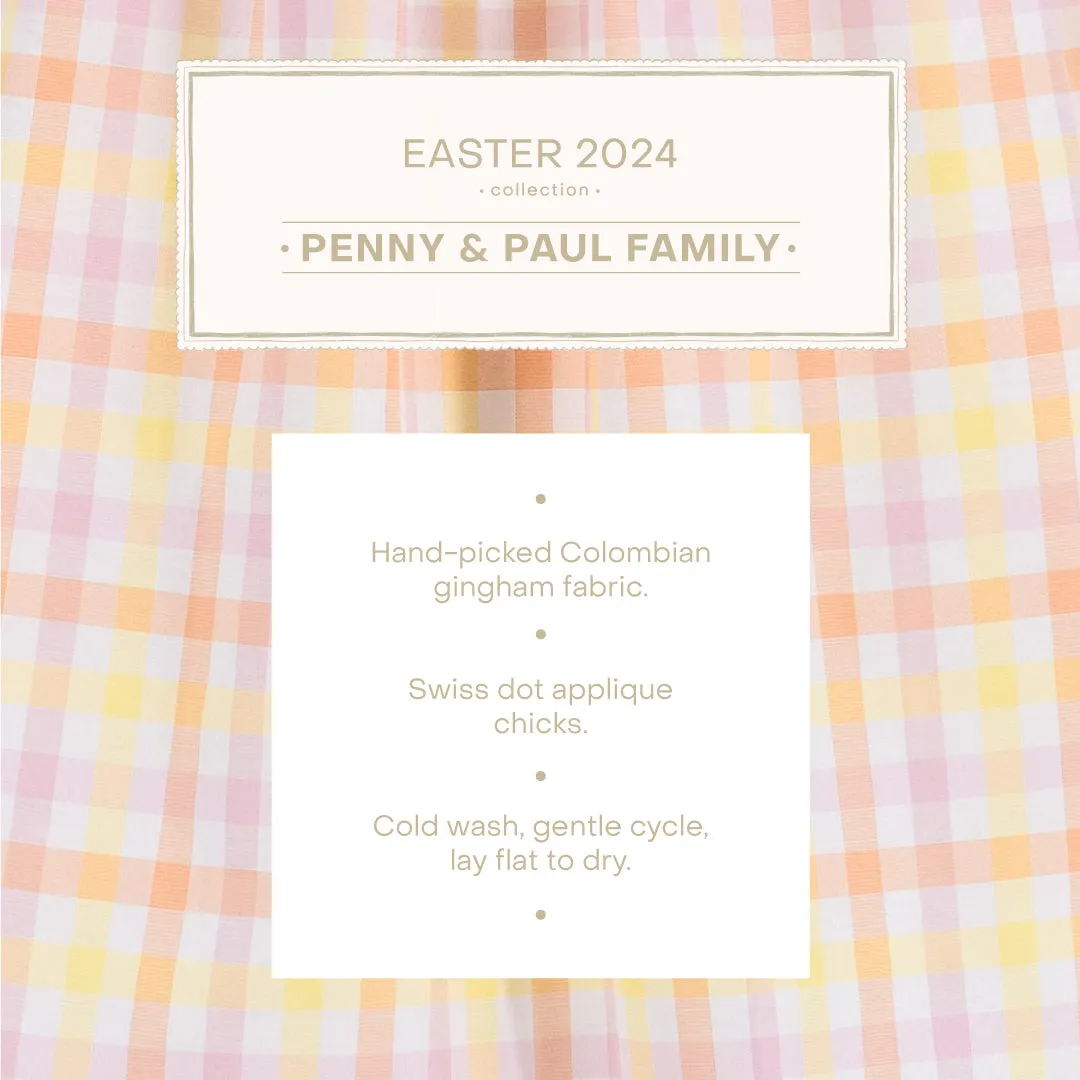 Penelope Big Girl Dress - Orange/ Pink