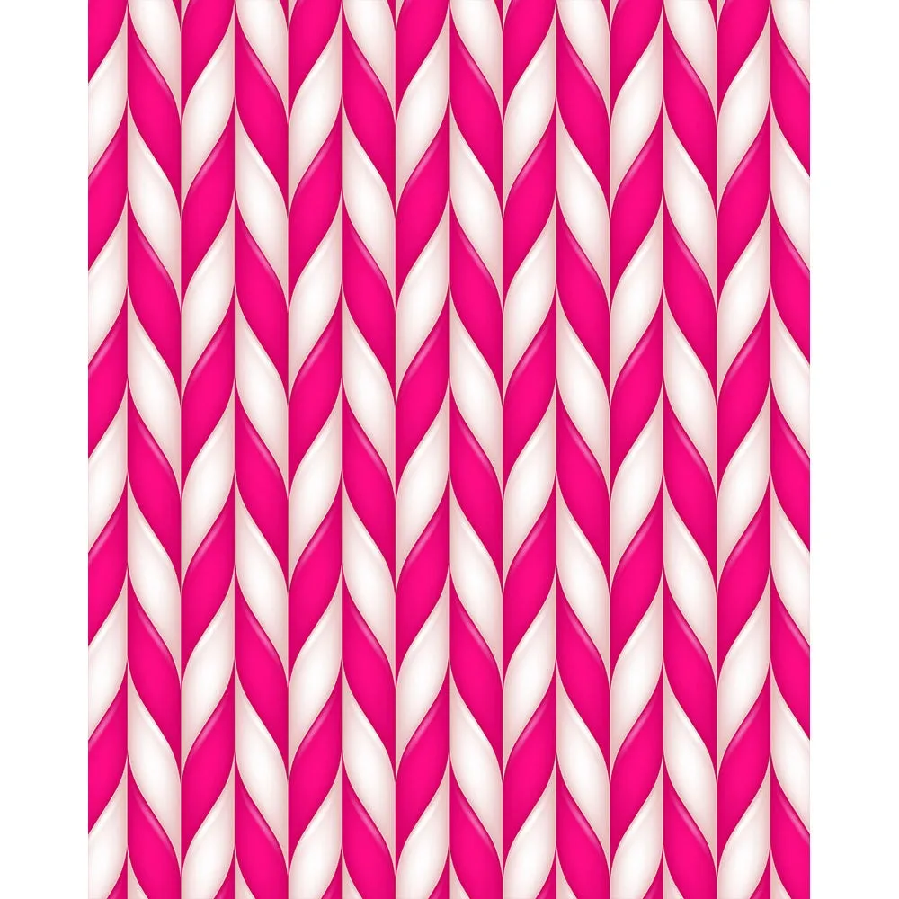 Pink Peppermint Sticks Printed Backdrop