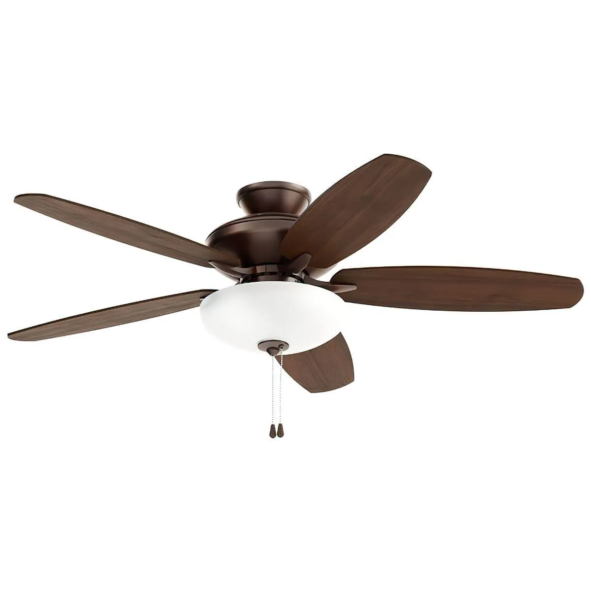 Renew Select 52 Inch Oil Brushed Bronze LED Ceiling Fan with Light Kit and Pull Chain