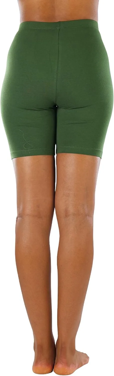 ToBeInStyle Women's Premium Trendy Cotton Biker Shorts