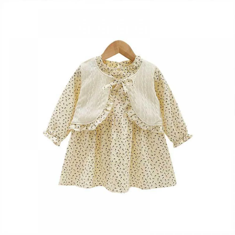 Toddler Girls Spring and Autumn Polka Dot Dress Girl Dresses Wholesale