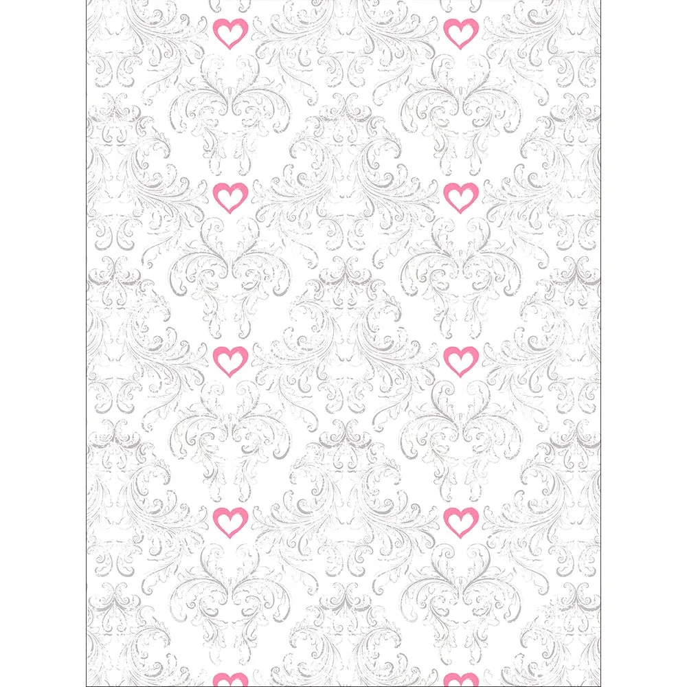 Valentine Damask Printed Backdrop
