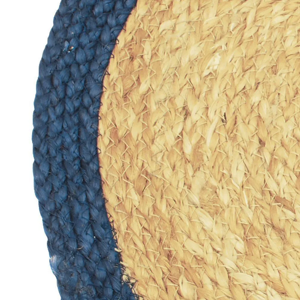 Walton & Co. 35cm Blue Fiesta Circular Jute Placemat