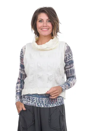 Windowpane Aria Vest, Winter White