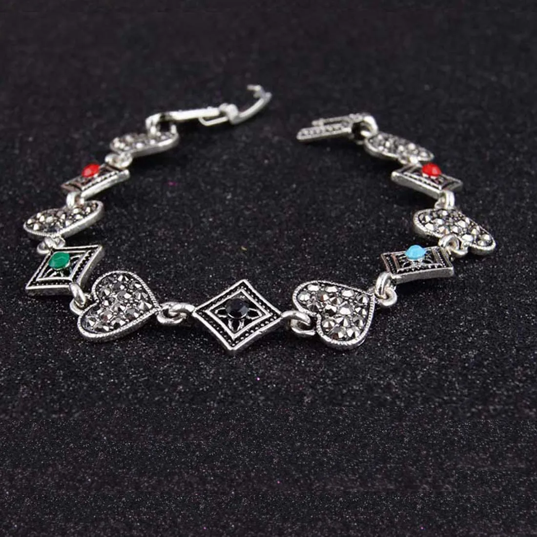 Yellow Chimes Fancy Party Ware Oxidized Silver Plated Bracelet for Girls and Women