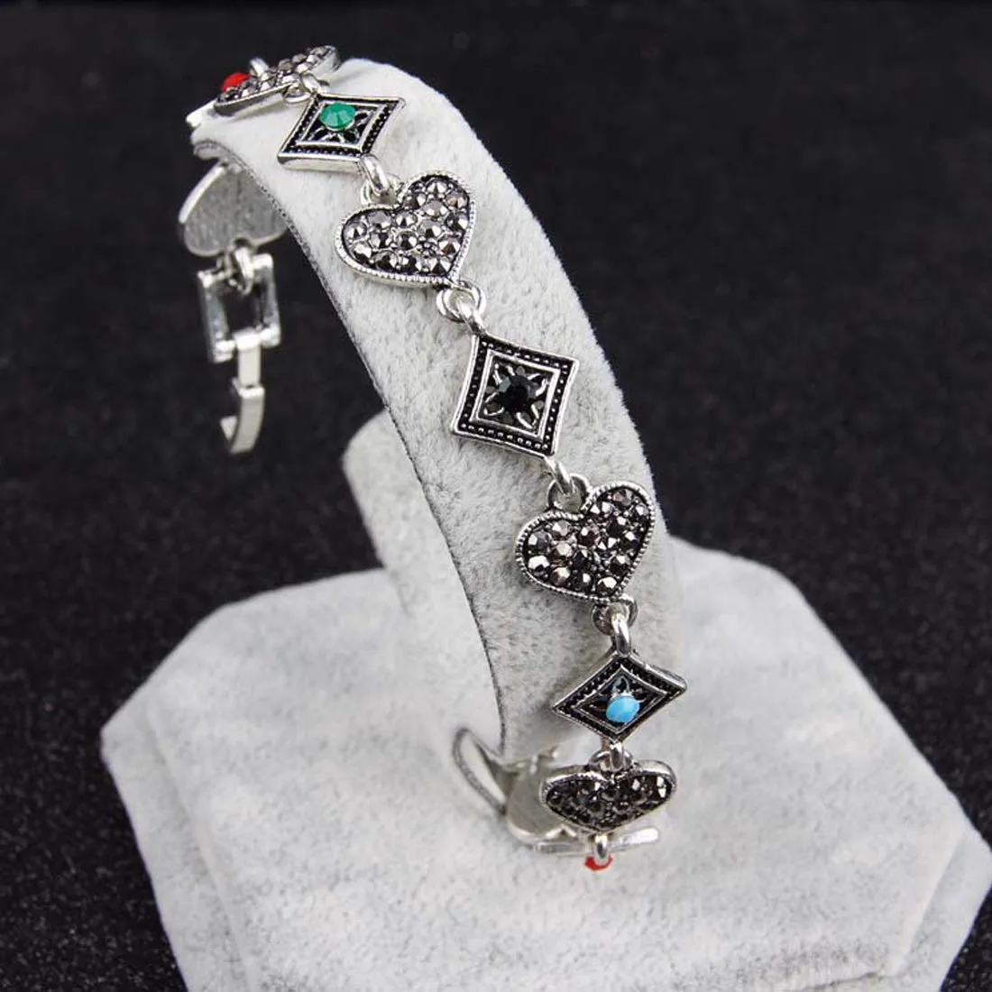 Yellow Chimes Fancy Party Ware Oxidized Silver Plated Bracelet for Girls and Women