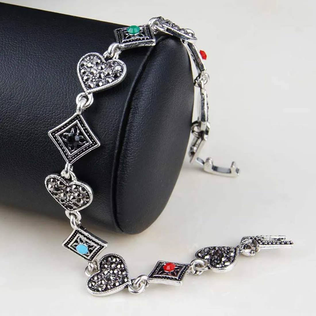 Yellow Chimes Fancy Party Ware Oxidized Silver Plated Bracelet for Girls and Women